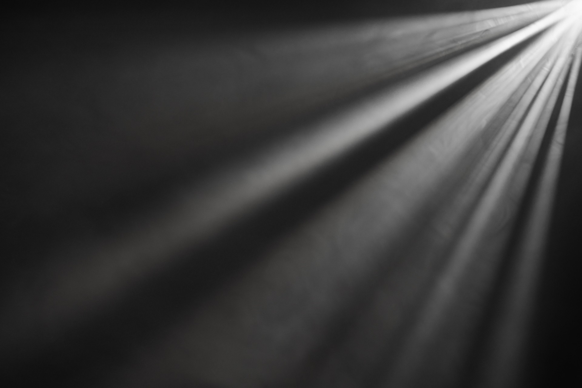 Light beam isolated on black background